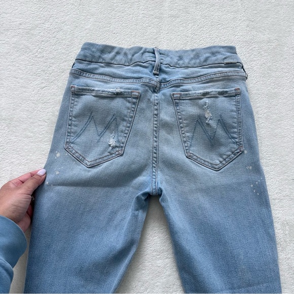 MOTHER The Looker Sacred Slit Ankle Nice Shot Wash Skinny Jeans Size 25 - Picture 7 of 11